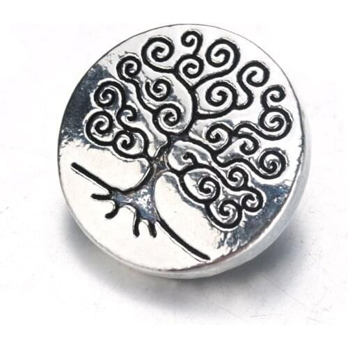 10pcs/lot Boom Life Tree of Life Snap Jewelry Metal 12MM Snap Buttons Fit DIY OEM Snap Bracelets For Women 0027