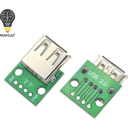 10 pcs USB2.0 Female to 4P DIP Switch DIP Adapter Board Module USB Adapter Plate
