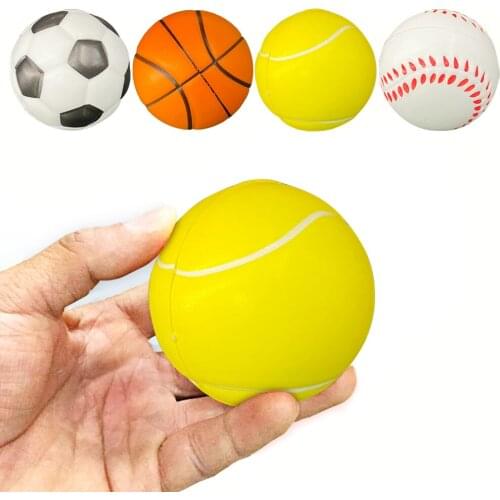 12pcs/Set 7cm Squeeze Anti-Stress PU Balls Kids Pressure Relief Toy Soft Hand Finger Wrist Muscles Exercise Balls