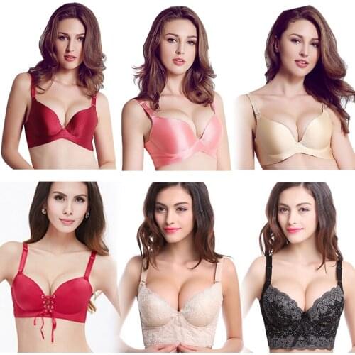 2Pcs/Set Sexy Women Bra Push Up Bandage Lace Underwear Bralette Fashion Female B-C Cup Size 34-38 Brassiere Intimates Lingerie