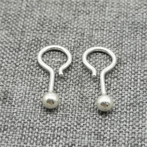 6 Pairs of 925 Sterling Silver Earring Ear Hook with Ball Head