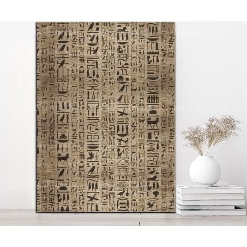 Abstract Ancient Egyptian Hieroglyphics Writing Culture Egypt Culture Nordic Art Canvas Poster Home Wall Decor