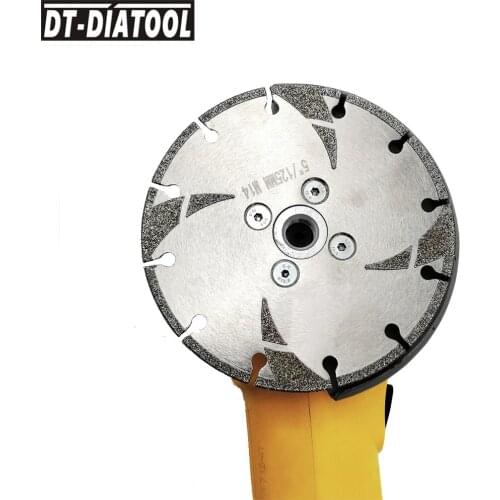 DT-DIATOOL 1pc dia 4" 4.5" 5" Diamond Cutting Disc Electroplated Reinforced Saw Blade M14 Thread for marble granite stone