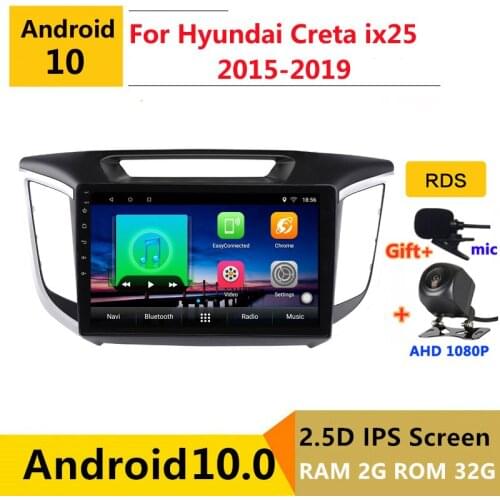 9 inch Android 10 Car DVD Multimedia Player GPS For hyundai creta ix25 2015 2016 18 2019 audio auto radio stereo navigation