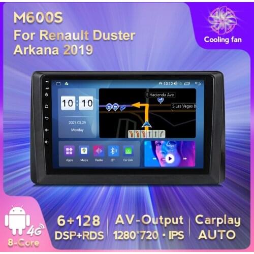 IPS HD 1280*720 Android 11 Car GPS Navigation DVD Multimedia Player for Renault Duster Arkana 2019 BT Stereo Player Carplay AUTO