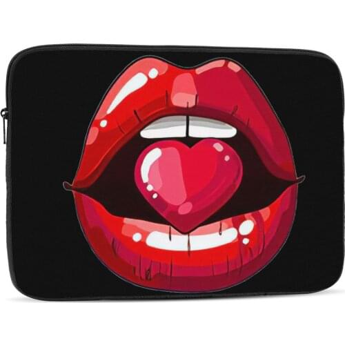 Sexy Lips Laptop Sleeves for 10/12/13/14/15/17 inch iPad Macbook Air Pro Laptop Pouch Bags Women Notebook Computer Case