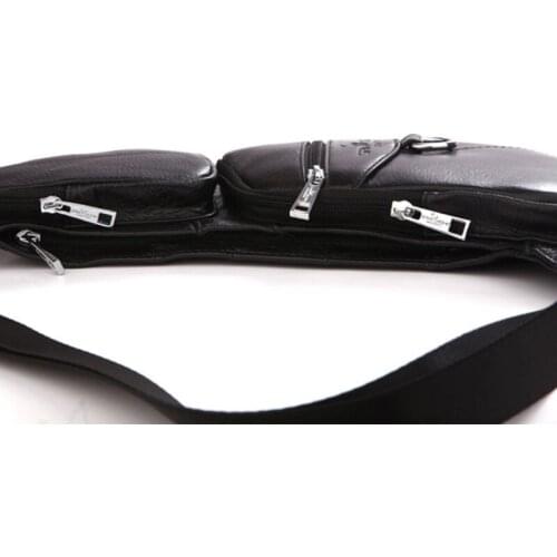 Mens PU Leather Chest Sling Crossbody Shoulder Bag Phone Pouch Casual Pack 20CA