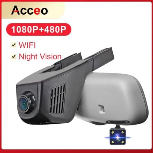 E-ACE Car Dvr WIFI DVRs Dual Camera Lens Registrator Dashcam Digital Video Recorder Camcorder Full HD 1080P 30FPS Night Version