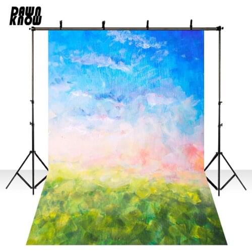 DAWNKNOW Drawing Blue Scenic Photography Background Photocall Texture Photo Shoot Wedding Backdrops Children Photo Studio lv1285