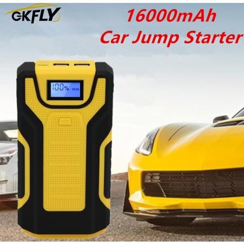 GKFLY Car Jump Starter 16000mAh High Power Car Starting Device Power Bank Car Battery Booster For Diesel and Petrol Car Battery