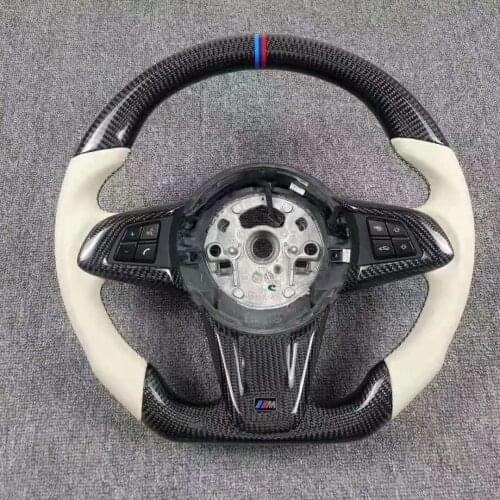 Cuatomized F1 Racing Carbon Fiber Sports Steering Wheel Alcantara Perforated Leather compatible for BMW Z4 2009-2013
