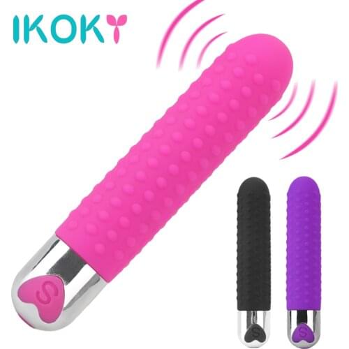IKOKY 10 Frequency USB Charge Women Clitoral Stimulator Vaginal G Spot Bullet Vibrator Masturbation Erotic Vibrators Sex Toys