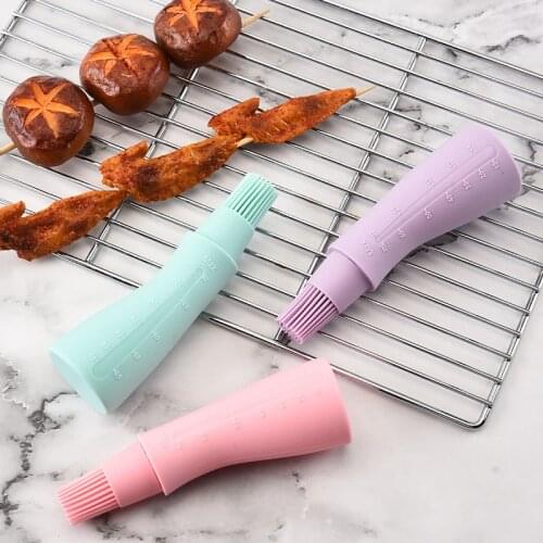 Barbecue Tools Silicone Kitchen Gadgets Portable Temperature Resistant BBQ Basting Brushes Oil Bottle Brush Baking Accessories
