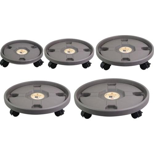 Round Flower Plant Pot Tray 4 Wheels Heavy Planter Flowers Pot Mover Trolley Plate Stand Holder Flower Pot Mover Garden Tools