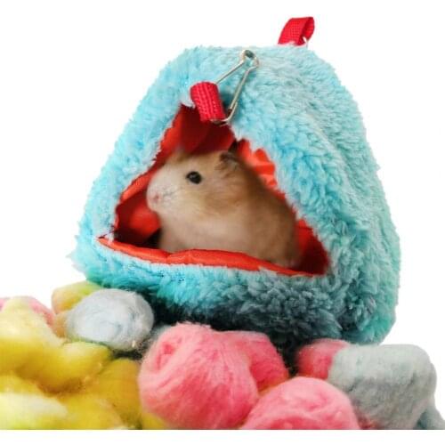 Boat Bucket Shaped Hamster House Hanging Sleeping Bag Cotton Nest Pet Supplies Small Animals Products Cages