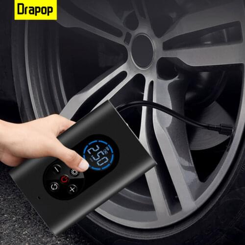 M8 Portable Air Pump LCD Digital Tire Inflator USB Rechargeable Air Electric Tire Inflator Pump For Car Motorcycles Bicycle Ball