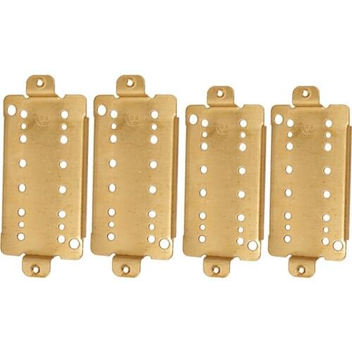Pack of 4 Electric Guitar Replacement Humbucker Dual Coil Pickup Baseplate Brass