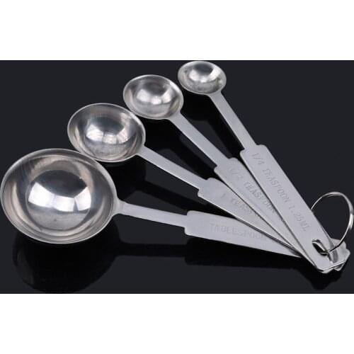4Pcs Multifunctional Kitchen Seasoning Milk Powder Coffee Spoon Stainless Steel Baking Dessert Sugar Coffee Measuring Spoon Set