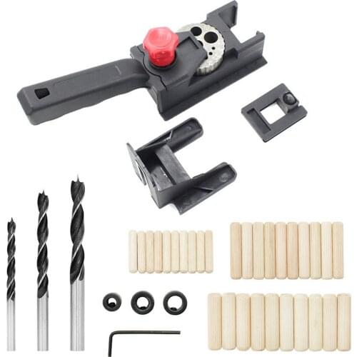 Woodworking Drill Guide Dowel Jig Kit 3-12mm Straight Hole Positioner Locator Wood Drilling Doweling Guide Clamp DIY Joint Tool