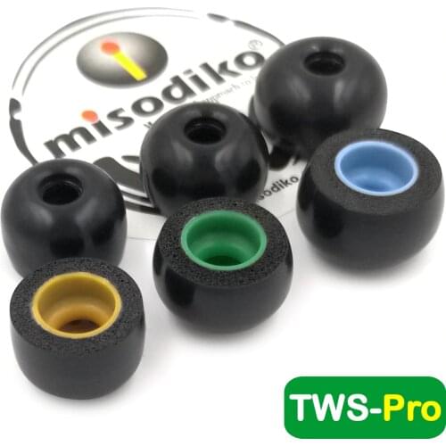 Misodiko TWS-Pro Memory Foam Ear Tips for Ture Wireless Earbuds- Jabra Elite 75t, Elite 65t, Active 65t, Elite Sport, Evolve 65t