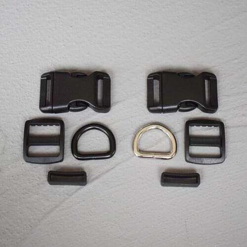 1 Set 20mm Plastic Buckle Strap Rectangular Buckle Adjuster for Bag Pet Dog Collar Necklace Sewing Handmade Accessory