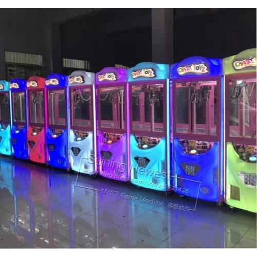 Teenagers Like NYST Coins Operated Catch Dolls Games Luminous Claw Machine Plush Toy Cranes Machine For Shopping Center