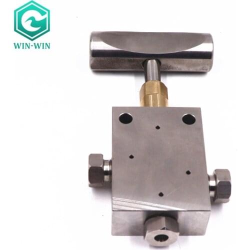 Waterjet HP Stainless Steel Hand Valve, Straight 0.25 1/4" 3-Way Water Jet High Pressure Fittings