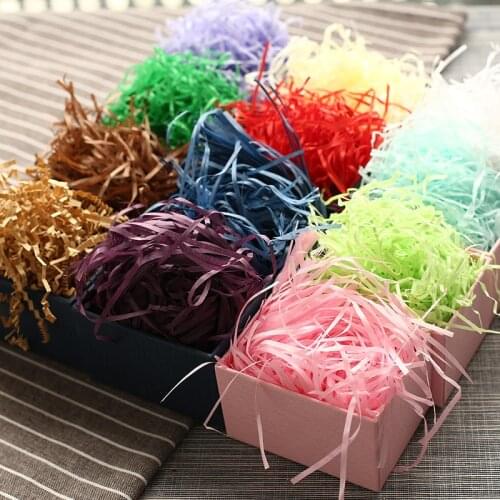 The9 Multiple Colour Lafite Grass Gift Box Filler Wavy Fold Paper Gift Box Decorative Envelope Packaging Shockproof Filler