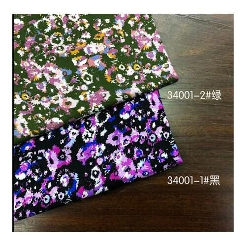 Rayon fabric dark floral printed fabric dress fabricLFCK080097