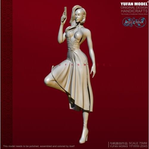 Yufan Model 1/24 Resin Kits beauty model DIY self-assembled YFWW-2052