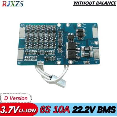 6S 10A 22.2V li-ion BMS PCM battery protection board bms pcm for LicoO2 Limn2O4 li battery