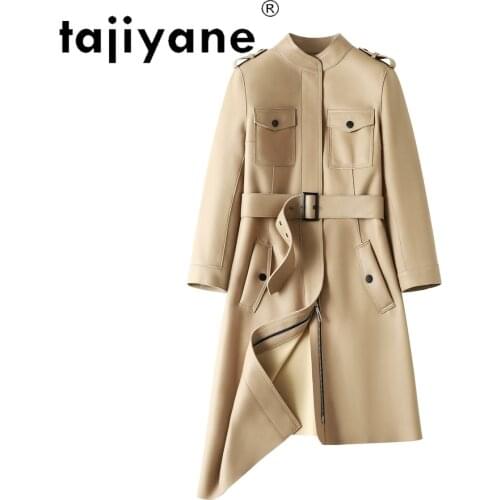 Clothes Leather Real for Women Ladies Genuine Sheepskin Female Long Coats High Quality Elegant Mujer Chaqueta TN1786