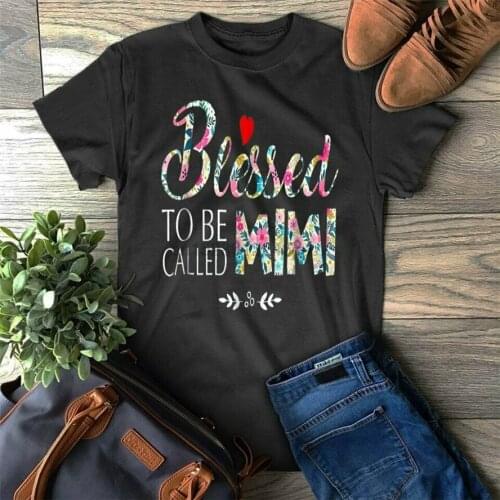 The Womens Blessed To Be Called Mimi Tshirt Free Shipping Funny Tops Tee Shirt