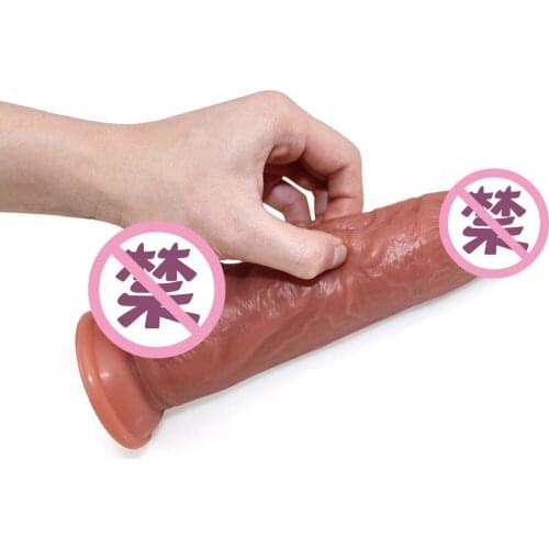 Woman dildo sex toy soft silicone dildo adult masturbation stick male lower body adult products