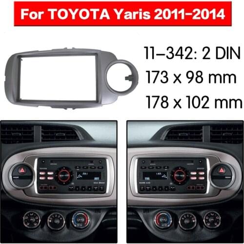 11-342 Top Quality Radio Fascia for TOYOTA Yaris 2011 2012 2013 2014 + Stereo Fascia Dash CD Trim Installation Kit