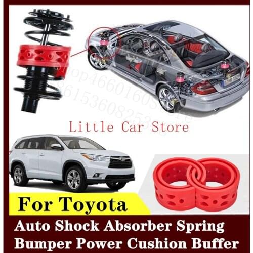 2PCS Front Rear Suspension Shock Bumper Spring Coil Cushion Buffer For Toyota Highlander