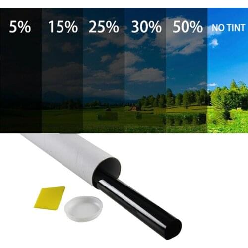 3m x 50cm VLT Black Car Window Foils Tinting Film Roll with Tube Package Auto Home Window Glass Solar UV Protector Sticker Films
