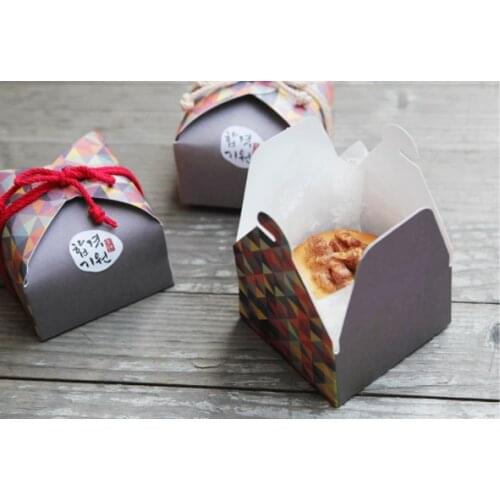 50pcs Striped Paper Candy Boxes For Baby Shower gift box Birthday Wedding Party Favor Box square