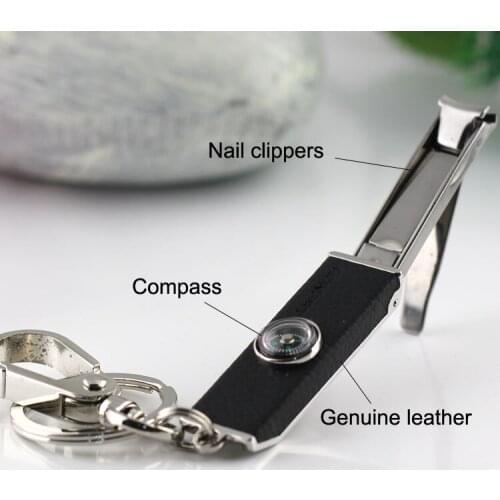 Nail clippers keychain key ring compass key chain key holder high quality portachiavi chaveiro llaveros hombre