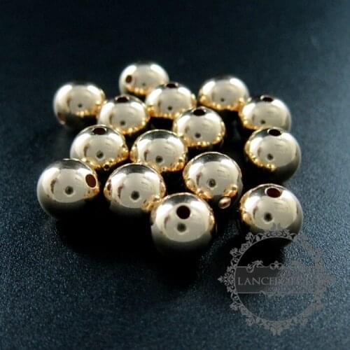 8mm bead with 2mm hole gold filled high quality color not tarnished metal bead DIY jewelry supplies findings 3996014