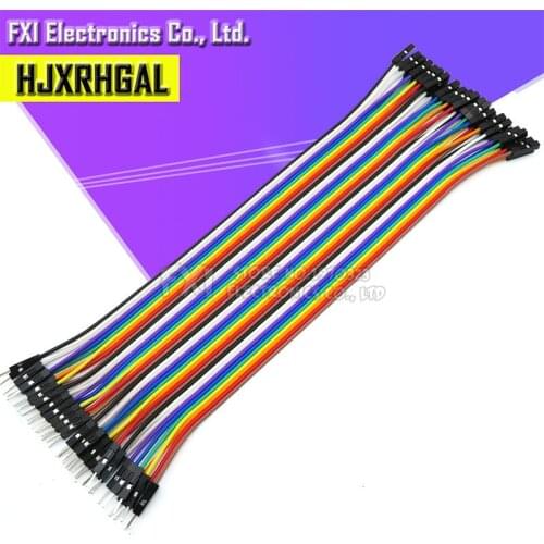 Dupont line 40pcs 20cm 2.54mm 1p-1p Pin Female to Male Color Breadboard Cable Jump Wire Jumper For Arduino