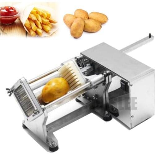 Electric Potato Chips French Fries Shred Bar Cutter Slicer Commercial Automatic Crispy Fry Maker Vegetable Fruit Cutting Machine