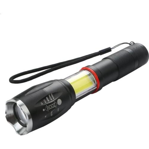 1PC 5Modes Super Brightness Zoomable T6 COB LED Flashlight Torch 4000LM Outdoor Camping Hiking Emergency Lamp Lanterna Magnetic
