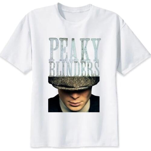 Peaky blinders TShirt men boy Summer O Neck white youth t shirt casual white print anime t-Shirts men top tees MR2529