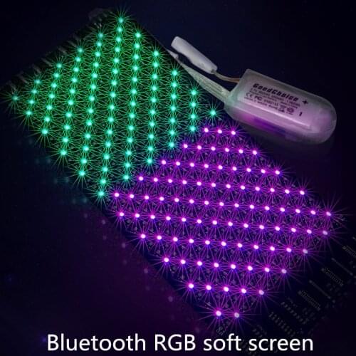 DIY Bluetooth Flexible LED module 16*32pixel Display Matrix screen for LED sun hat bag T-shirt LED face mask display scroll text