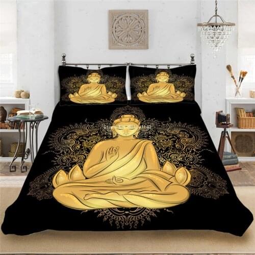 Classic Buddha Series Bedding Set Deluxe Bohemian Style Bedding Home Textile 2/3 Large Size Bedcover Pillowcase