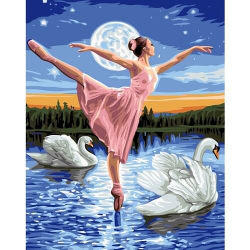 Square Nature diamond painting cross stitch embroidery diamond mosaic Water ballet girl 5d DIY full crystals set home Decor