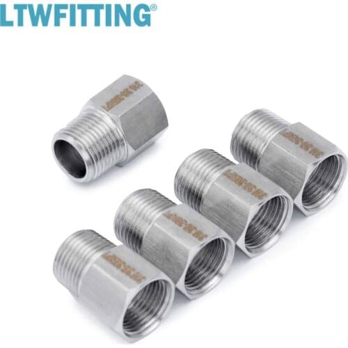 LTWFITTING Stainless Steel 316 Pipe 3/8-Inch Female BSPP x 3/8-Inch Male BSPT Adapter Fuel Gas Air