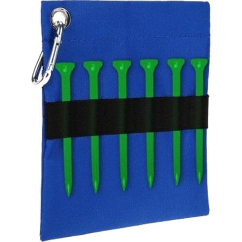 Mini Golf Ball Bag Golf Tees Holder Storage Case Carry Pouch with Waist Carabiner Clip for Golfer Training Practice