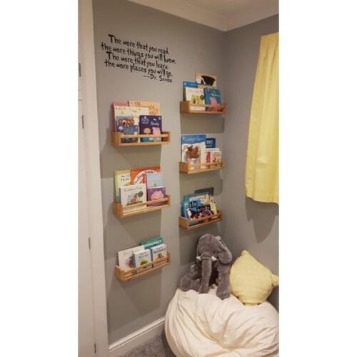 Montessori Bookshelf Child Baby Room Wall Rack Wood Bookcase Bookshelf 3 Pcs 50 Cm